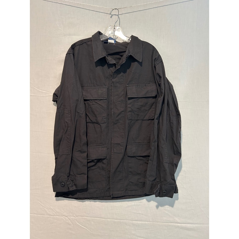 Propper Mens Black Ripstop Cotton BDU Tactical Shirt Jacket M/L RN89705